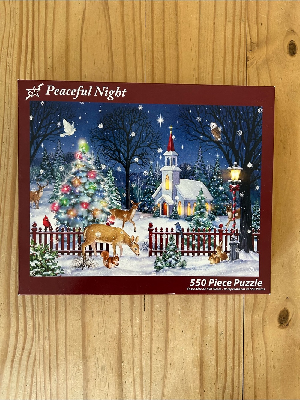 550-Piece ‘Peaceful Night’ Holiday Christmas Puzzle - Complete